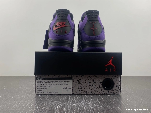 Rep Husky Purple x 4 Scott Suede Jordan Air Travis 0806